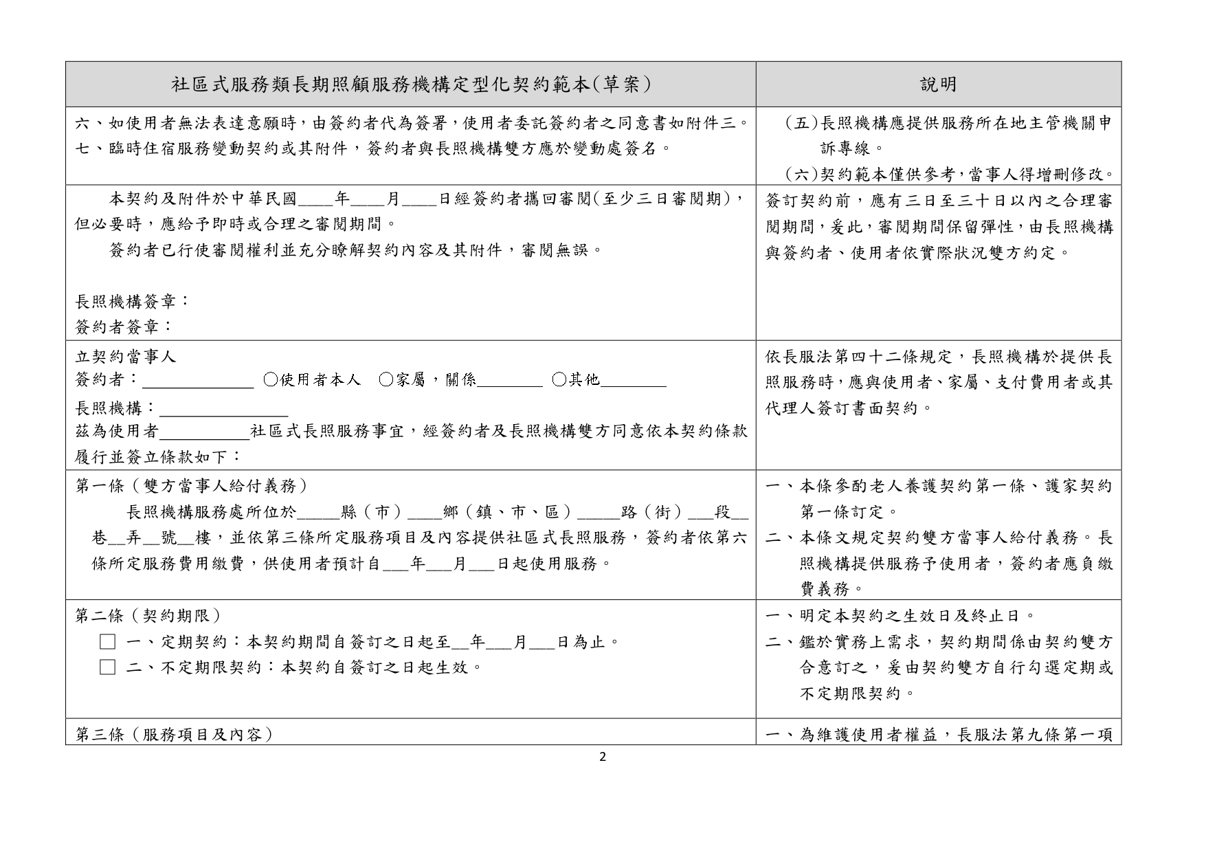 1130010檢送本部113年1月23日召開「長照機構定型化契約範本意見討論會」會議紀錄1份，請查照。_page-0035