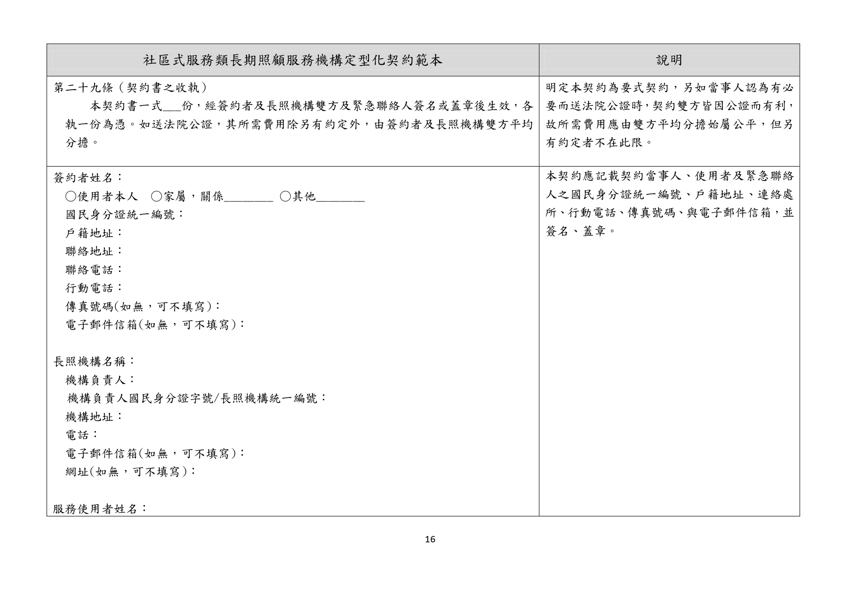 1130011檢送「居家式服務類長期照顧服務機構定型化契約範本」、「社區式服務類長期照顧服務機構定型化契約範本」、「機構住宿式服務類長期照顧服務機構定型化契約範本」，請_page-0035