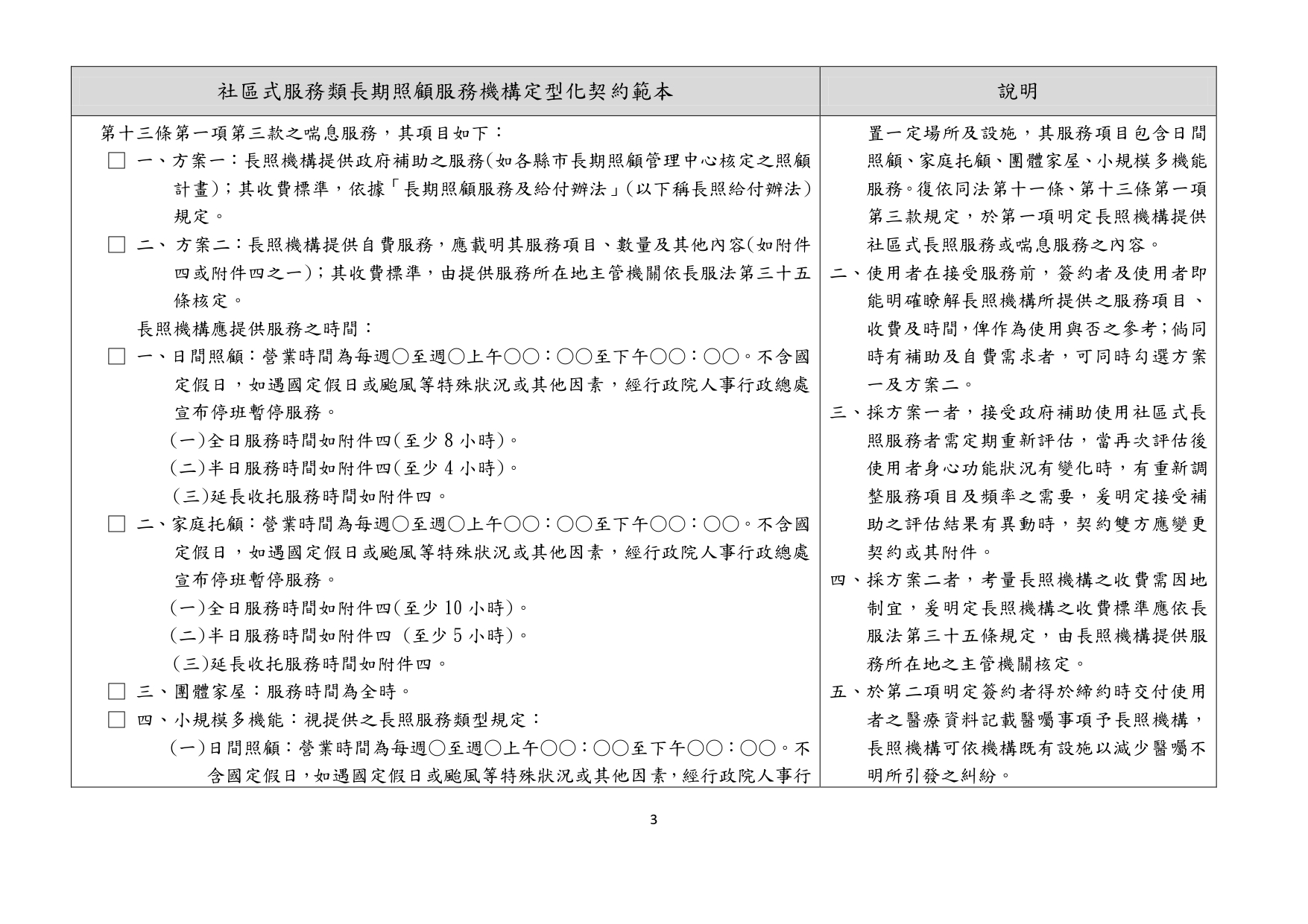 1130011檢送「居家式服務類長期照顧服務機構定型化契約範本」、「社區式服務類長期照顧服務機構定型化契約範本」、「機構住宿式服務類長期照顧服務機構定型化契約範本」，請_page-0047